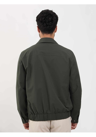 Dufy Haki Erkek Regular Fit Düz Klasik Yaka Bomber Mont - 104389-Haki
