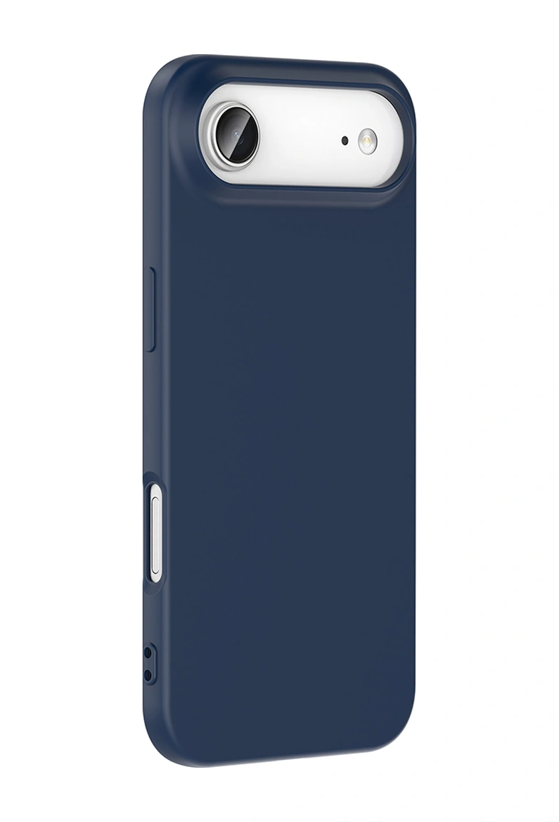 Apple Uyumlu iPhone 17 Air Kılıf Lansman İçi Kadife Kamera Korumalı Mara Silikon Kılıf-lacivert Lacivert