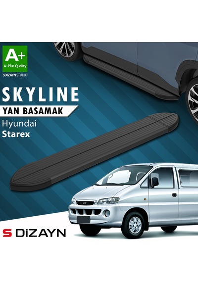 S-dizayn Hyundai H-1 Starex Skyline Siyah Yan Basamak 193 Cm 1998-2007 A+ Kalite