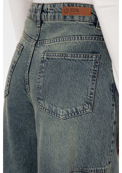 U.S. Polo Assn. Kadın Yeşil Flare Fit Jean Pantolon 50308394-DN0030