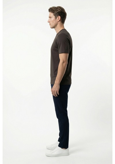 Redline Korte Yeni Sezon Slim Fit Erkek Yumuşak Nefes Alan Tişört Kahverengi