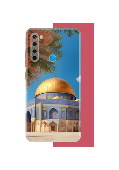 Redmi Note 8 Uyumlu Kudüs3 Baskılı Silikon Kılıf Renkli