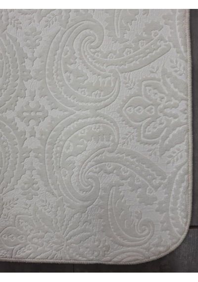Bonny Home 3 Lü Krem Ultrasoft Desenli Klozet Takımı Banyo Halısı Krem