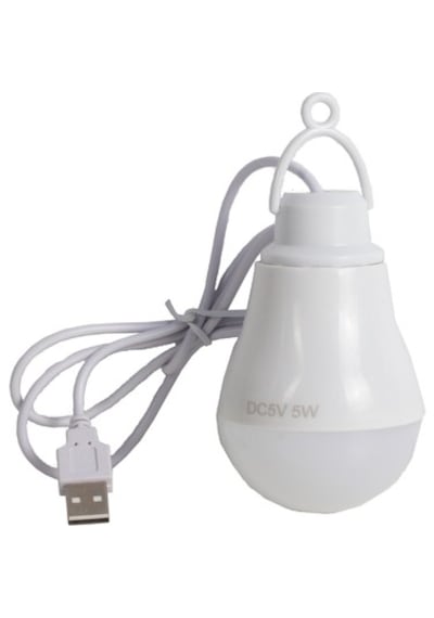 12765 5 Volt - 5 Watt 1 Metre Usb Kablolu Beyaz Led Ampul 12765