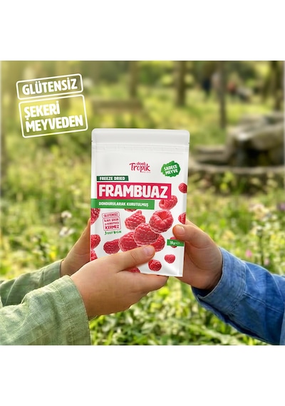 Dondurularak Kurutulmuş Frambuaz 18 G Freeze Dried Meyve Cipsi Çıtır Meyve Kurusu 2 Adet