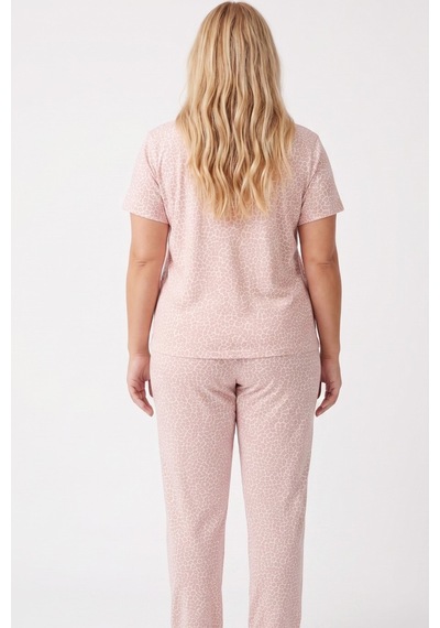 Siyah İnci Büyük Beden Battal Örme Pijama Takım 7614 Beyaz Leopar Siyah İnci Büyük Beden Battal Örme Pijama Takım 7614 Beyaz Leopar