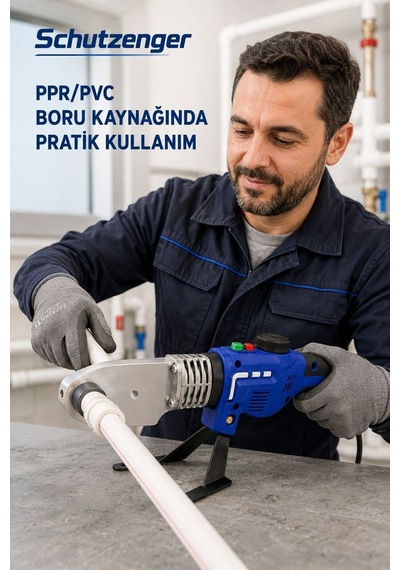 1000w Termostatlı Pvc Ppr Boru Kaynak Makinesi 0 320 C Ayarlı Metal Çantalı 6 Pafta Ve Makaslı Set