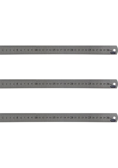 Mas 2330 Çelik Cetvel 30cm - 3 Adet