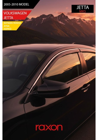 Volkswagen Jetta 2005-2010 Mk5 Batman & Yarasa Ayna Kapağı Parlak Piano Black Sport