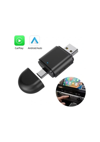 Powermaster Pm-27447 Kablosuz Carplay - Android Auto Çevirici Dönüştürücü Adaptör İki Girişli Usb - 10.1"