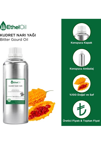 Etheloil Kudret Narı Çekirdeği Sabit Yağı 1 KG