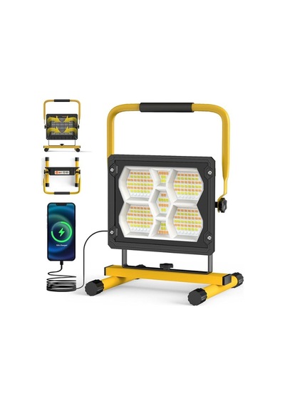 River World Powerbank Projektör 400 Ledli Solar Güneş Enerjili Çok Renkli