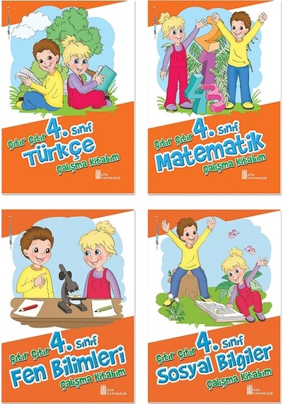 4. Sınıf Çıtır Çıtır Çalışma Kitabım 4'lü Set Türkçe-matematik-