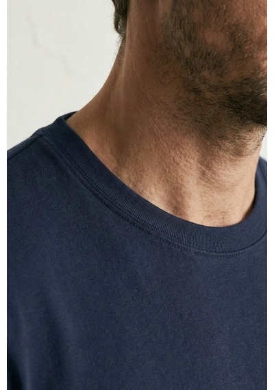 Elemge Pamuk Likra Magic Fit Lacivert Erkek T-shirt Compact Penye Kısa Kol Tişört Elastan