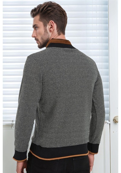 9039 Dewberry Erkek Sweatshırt-siyah-beyaz Siyah - Beyaz