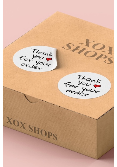 Thank You For Your Order Kargo Paketleme Sticker 3x3cm St2119 Çok Renkli