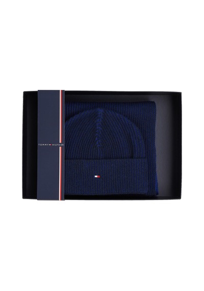 Tommy Hilfiger Gp Flag Beanıe & Sca Erkek Lacivert Bere