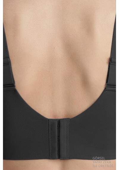 Cottonill Seamless Bra - Seravia Siyah Lazer Kesim Dantelli Minimizer Kadın Sütyen