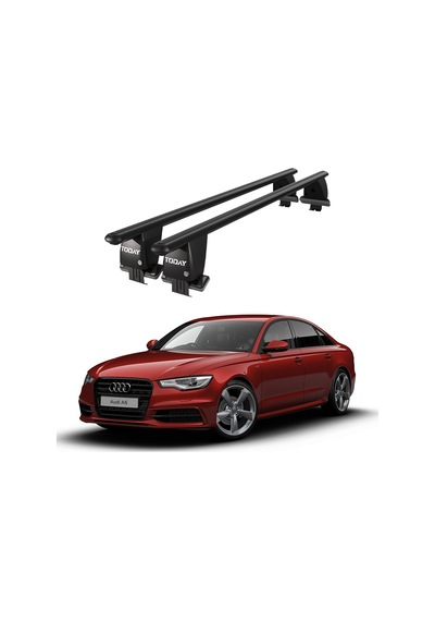 Royal Audi A6 2018 Ve Sonrası Uyumlu Siyah Kilitli Ara Atkı Port Bagaj Tavan Barı