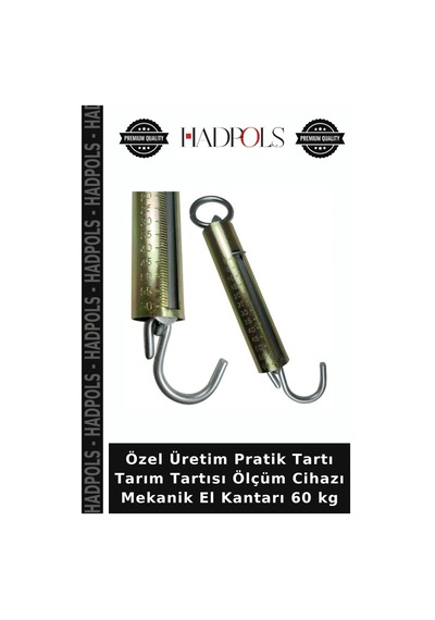 Özel Üretim Pratik Tartı Tarım Tartısı Ölçüm Cihazı Mekanik El Kantarı 60 Kg