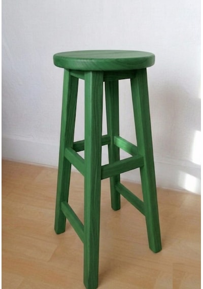 Ahşap Tabure 70 Cm Yeşil