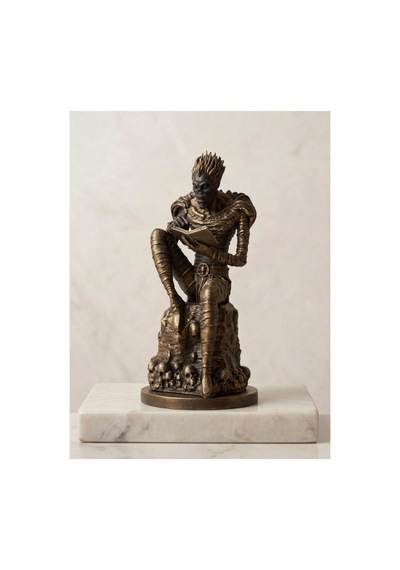 Death Note Ryuk Shinigami Eskitme Bronz Görünümlü Figür - Dekoratif Anime Heykel Biblo
