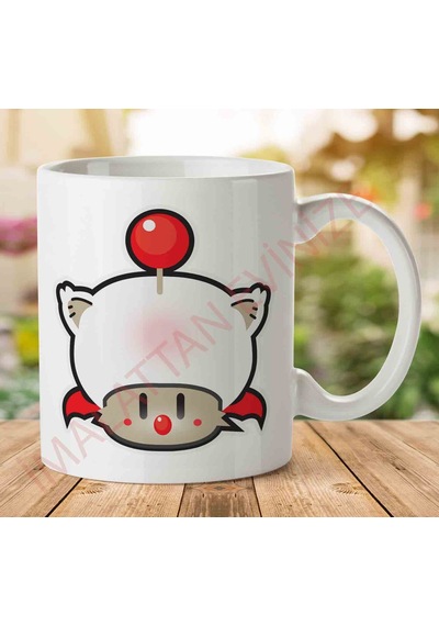 1-2131 Super Mario Mushroom Kupo Moogle Final Fantasyjpeg İki Tarafı Baskılı Kupa Bardak.jpg