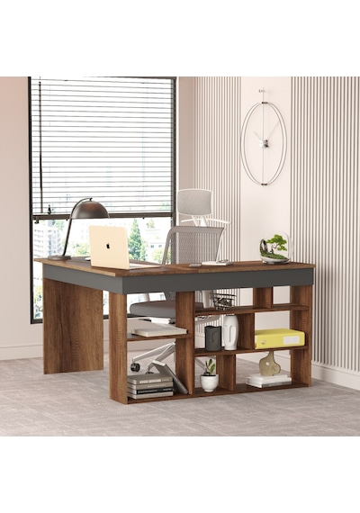 Robin Home Boston Kitaplık Raflı L Bilgisayar & Çalışma Masası