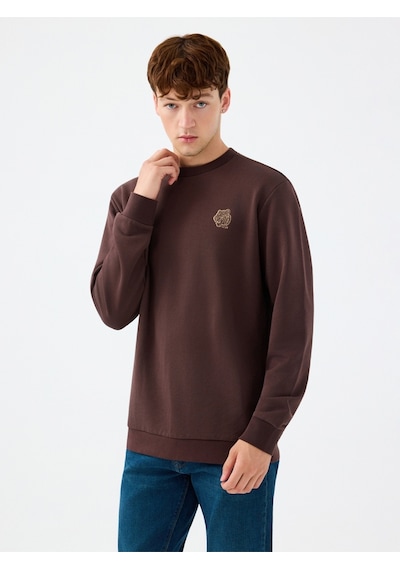 Erkek Sweat Lf2041388 Brown Kahverengi