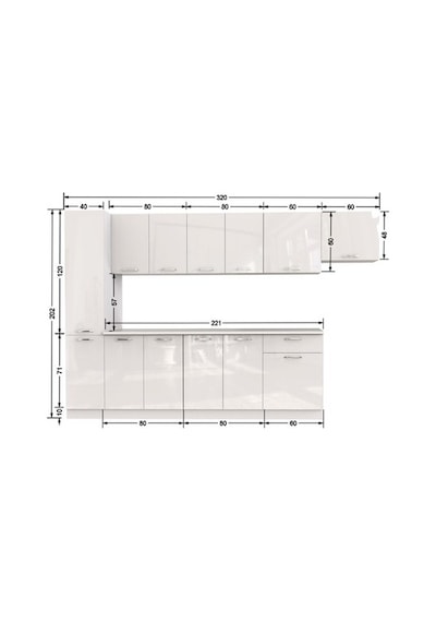 Tdesigno Tanyeli Hazır Mutfak Dolabı Kiler Dahil 320 Cm Parlak Beyaz - Tezgah Dahil Beyaz Tdesigno Tanyeli Hazır Mutfak Dolabı Kiler Dahil 320 Cm Parlak Beyaz - Tezgah Dahil Beyaz