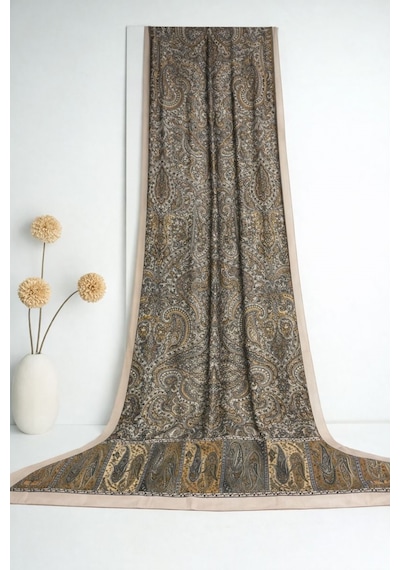 Shawl Secret Glamour Pamuklu Etnik S Al 2 - 52840 Krem Turuncu Krem