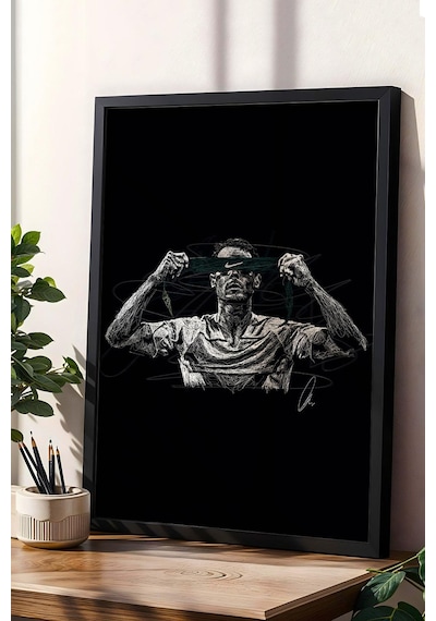 Rafael Nadal Portre Çerçeveli Tablo Tenis - Estetik Poster