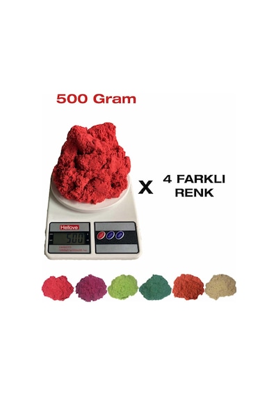 Kinetik Kum Kurumayan 2 Kg 500gr 4 Renk Kinetik Oyun Hamuru