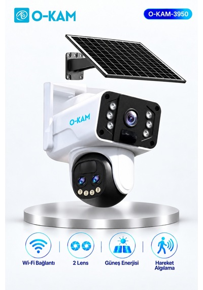O-kam 3950 Wi-fi Güneş Panelli Güvenlik Kamerası