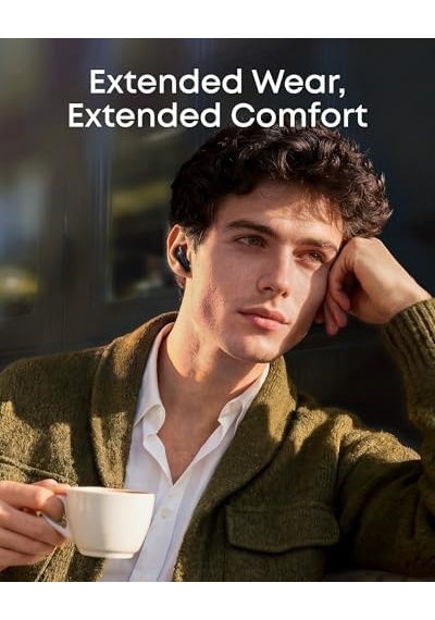 Soundcore Liberty Buds Bluetooth Kulaklık, Yarı Kulak İçi Tasarım, Gerçek Zamanlı Uyarlanabilir Gürültü Engelleme, Hızlı Şarj, Çeviri, 30 Saat Çalma Süresi, Siyah - D1200