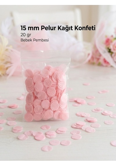 Bebek Pembe Pelur Kağıt Konfeti, 15 Mm - 20 Gr, Parti, Düğün Ve Etkinlik Süsleme Konfetisi Tüm Yaşlar Bebek Pembe Pelur Kağıt Konfeti, 15 Mm - 20 Gr, Parti, Düğün Ve Etkinlik Süsleme Konfetisi Tüm Yaşlar