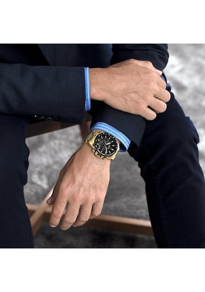 Festına F20634/5 Tımeless Chronograph Erkek Kol Saati Altın