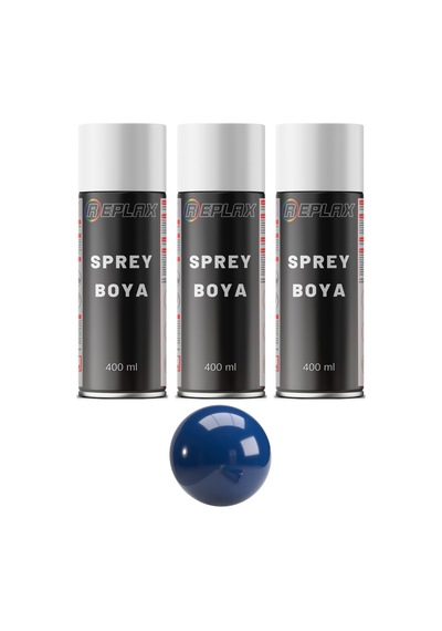 3 Adet Ral 5017 Trafik Mavi Sprey Boya 400 Ml.
