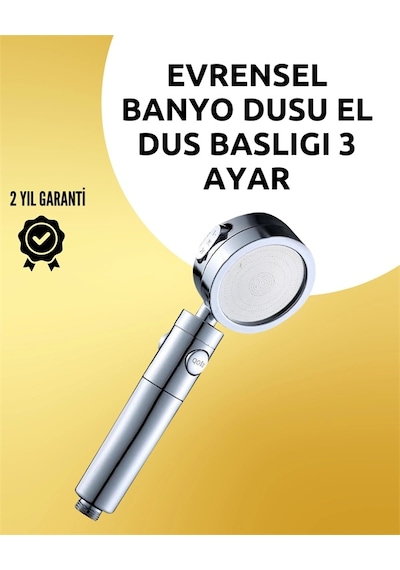 Masaj Ve Yağmur Modlu Çok İşlevli Paslanmaz Çelik Duş Başlığı Rekli