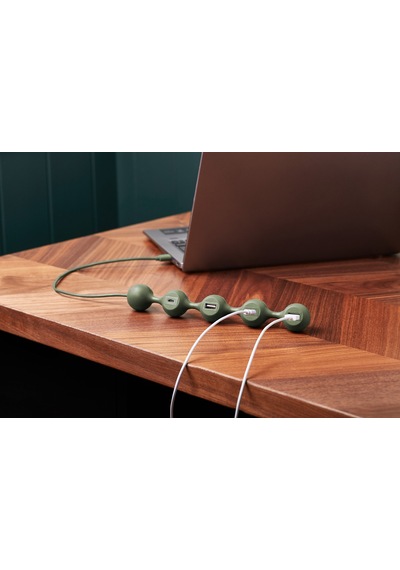 Lexon Peas Hub 2 USB Çoğaltıcı Haki