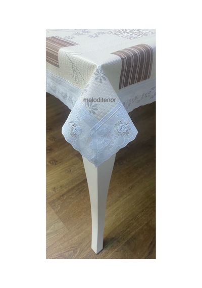 Kaydırmaz Taban Kenarı İşleme Dantel Güpürlü Pvc Dikdörtgen Muşamba Masa Örtüsü 122x155 Cm Kahverengi Kaydırmaz Taban Kenarı İşleme Dantel Güpürlü Pvc Dikdörtgen Muşamba Masa Örtüsü 122x155 Cm Kahverengi
