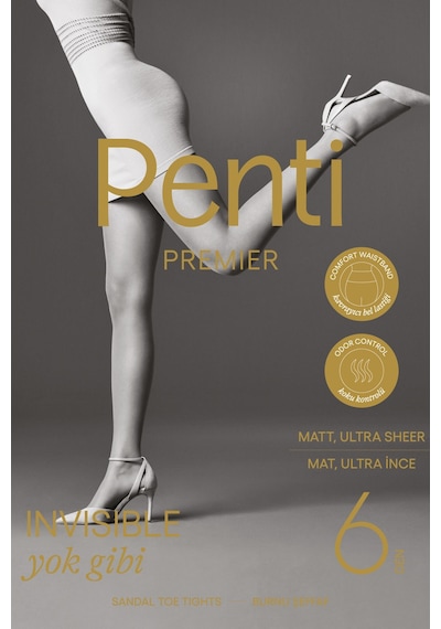 Penti Siyah Premier Invisible Effect Külotlu Çorap