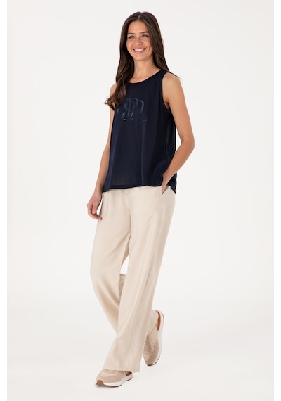U.S. Polo Assn. Kadın Lacivert Kolsuz Bisiklet Yaka Tişört 50305609-VR033