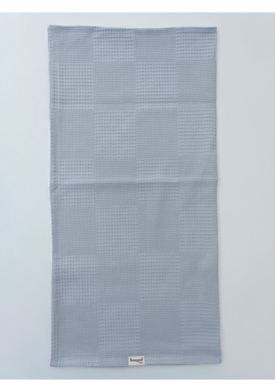 S.kahve Kız Erkek Bebek Battaniyesi Pike %100 Pamuklu Doğal Organik Uyku Çift Taraflı Örtü 86x86cm Gri