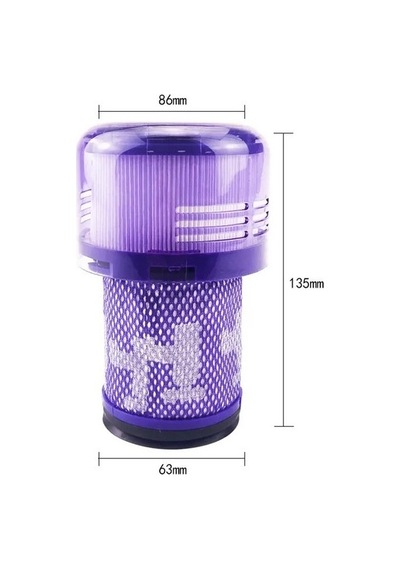Srfn Ticaret Dyson V12 Uyumlu Detect Slim Absolute Kablosuz Süpürge  Hepa Filtre- 1 Adet