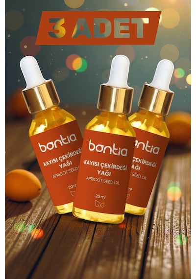 Kayısı Çekirdeği Yağı Kış Fırsatı Seti 3x20 Ml Saf Soğuk Sıkım Cilt Bakımı 60 ML
