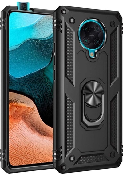 Xiaomi Poco F2 Pro Kılıf Tank Koruma Vega Standlı Yüzüklü Mıknatı  (510450990)