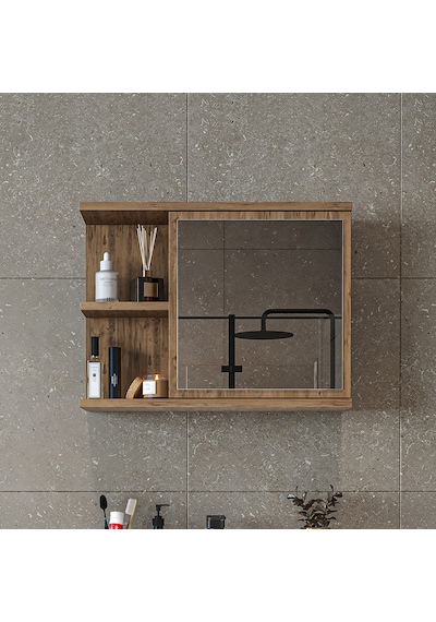 Kulpsuz Tek Kapaklı Mat Suntalam 60 Cm Aynalı Banyo Üst Dolap Atl Atlantik Çam Kulpsuz Tek Kapaklı Mat Suntalam 60 Cm Aynalı Banyo Üst Dolap Atl Atlantik Çam