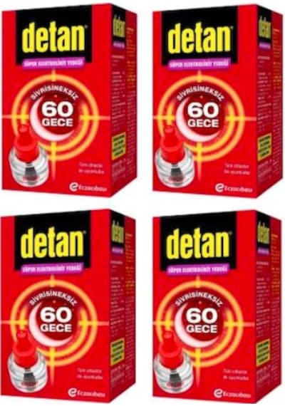 Detan Süper Elektrolikit Cihaz Sivrisineksiz 60 Gece 4'lü Set