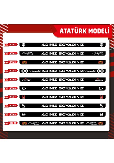 Atatürk Plakalık Yeni Logo, 2 Adet Premium Uv Baskılı Plakalık